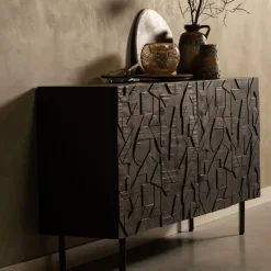 WOOOD Dressoir Counter Zwart - 160x83x40 cm