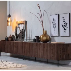 WOOOD Dressoir New Gravure Bruin - 200x85x46 cm