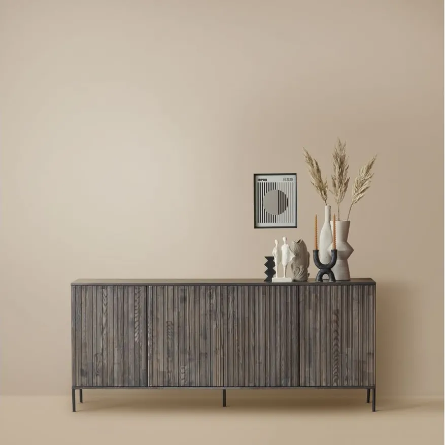 WOOOD Dressoir New Gravure Bruin - 200x85x46 cm