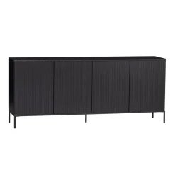WOOOD Dressoir New Gravure Zwart - 200x85x46 cm