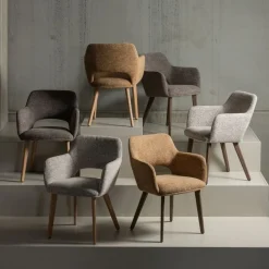 WOOOD Eetkamerstoel Murat Taupe