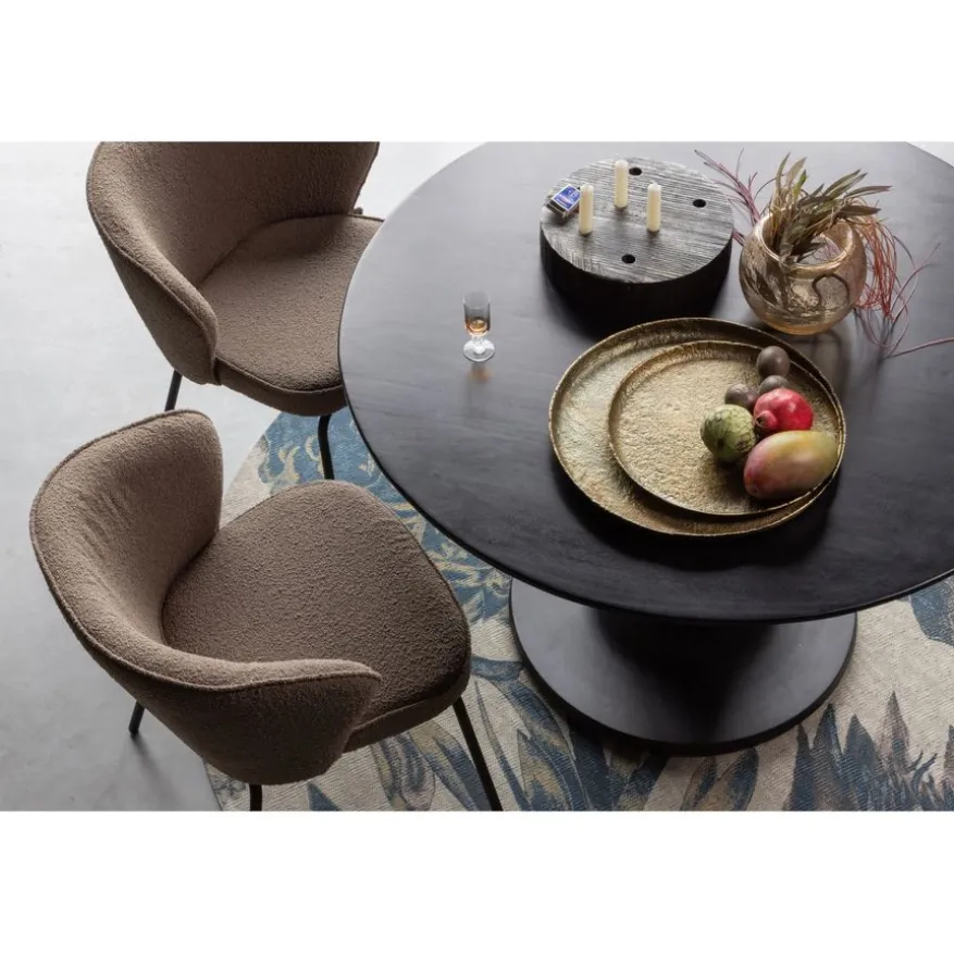 WOOOD Eettafel Blanco Zwart - Ø 120 cm