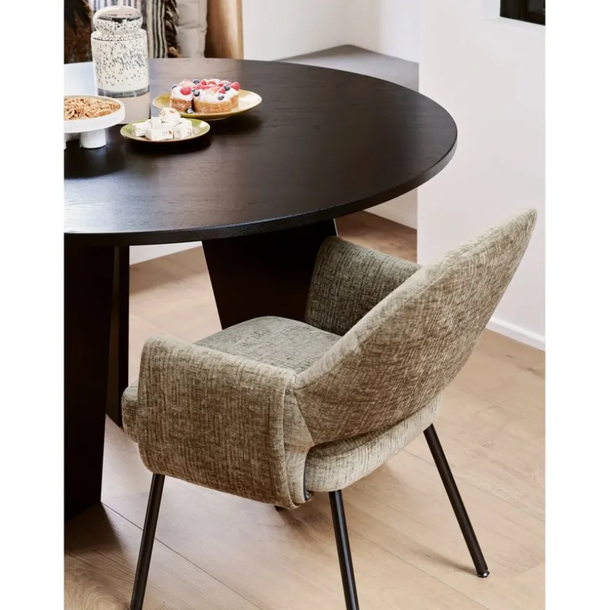 WOOOD Eettafel Fries Zwart - Ø 90 cm
