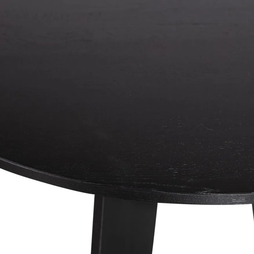 WOOOD Eettafel Fries Zwart - Ø 90 cm