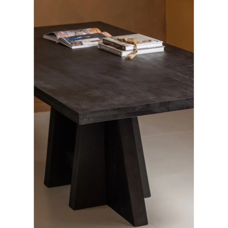 WOOOD Eettafel Kean Zwart - 220x100 cm
