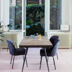 WOOOD Eettafel Rhombic Bruin - 220x90 cm