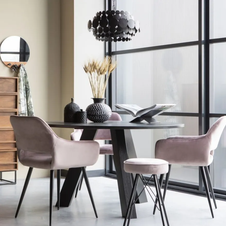 WOOOD Eettafel Rhonda Zwart - Ø 129 cm