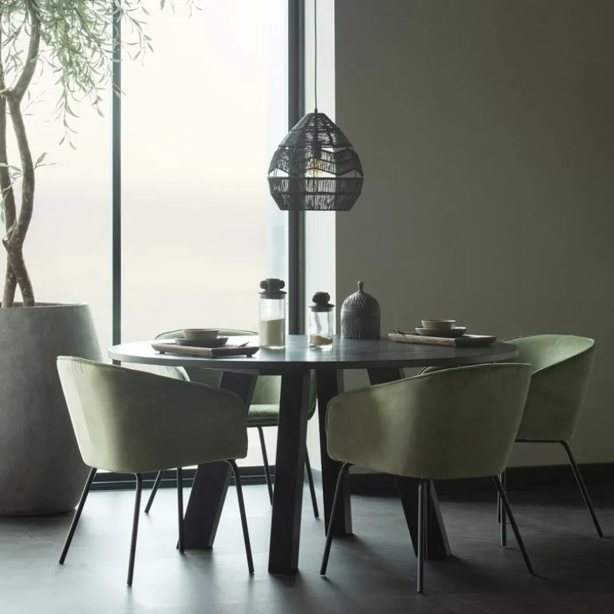 WOOOD Eettafel Rhonda Zwart - Ø 150 cm