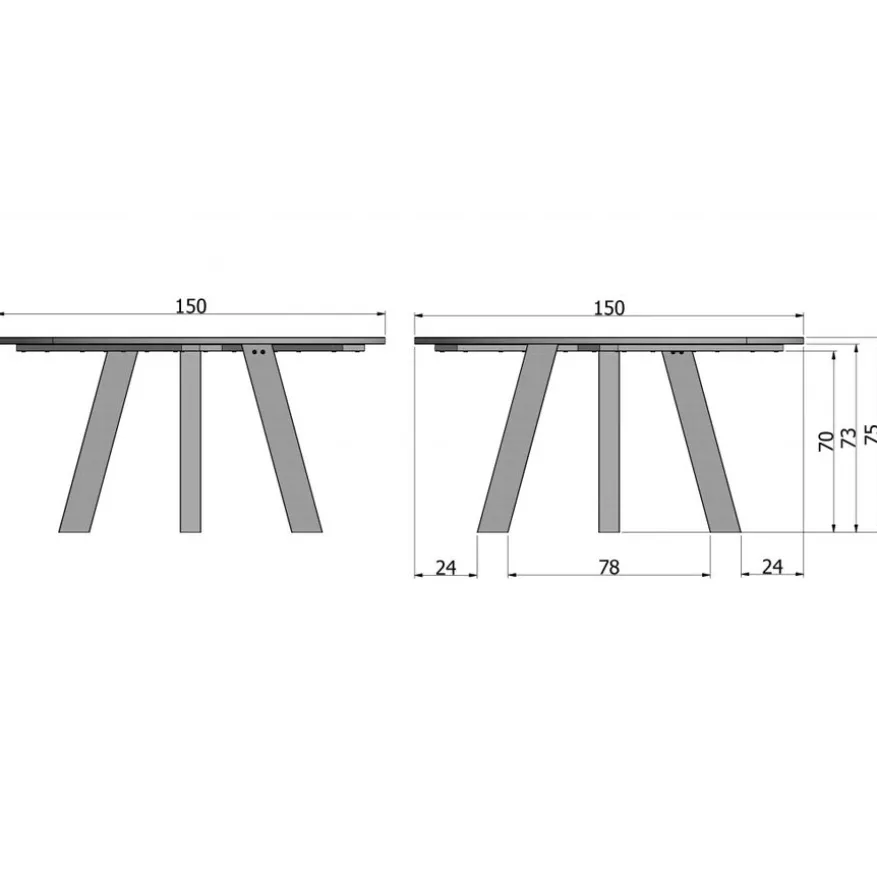 WOOOD Eettafel Rhonda Zwart - Ø 150 cm