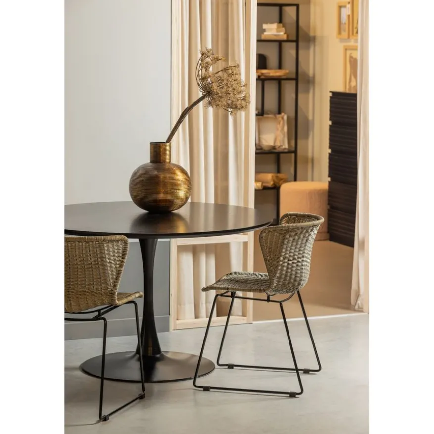 WOOOD Eettafel Sammy Zwart - Ø 120 cm