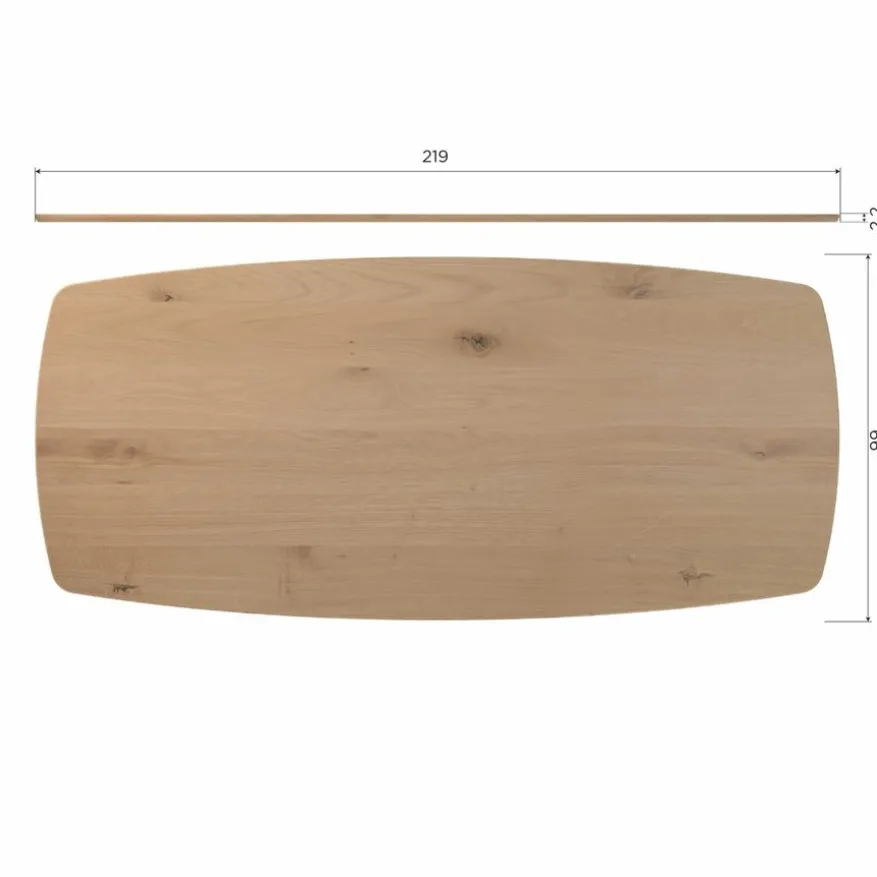 WOOOD Eettafel Tablo Naturel - 220x100 cm