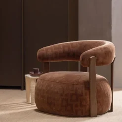 WOOOD Fauteuil Foon Bruin