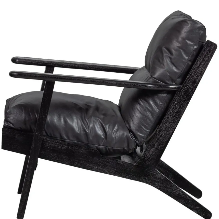WOOOD Fauteuil Houston Zwart