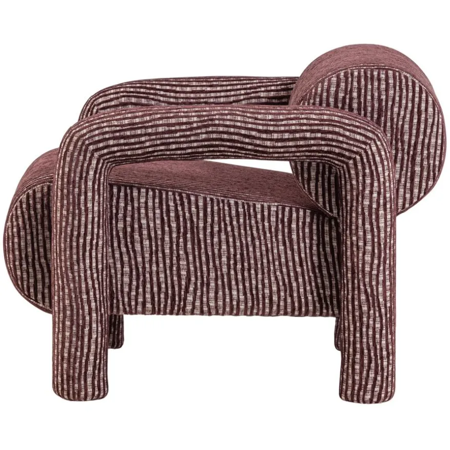 WOOOD Fauteuil Lenny Bordeauxrood