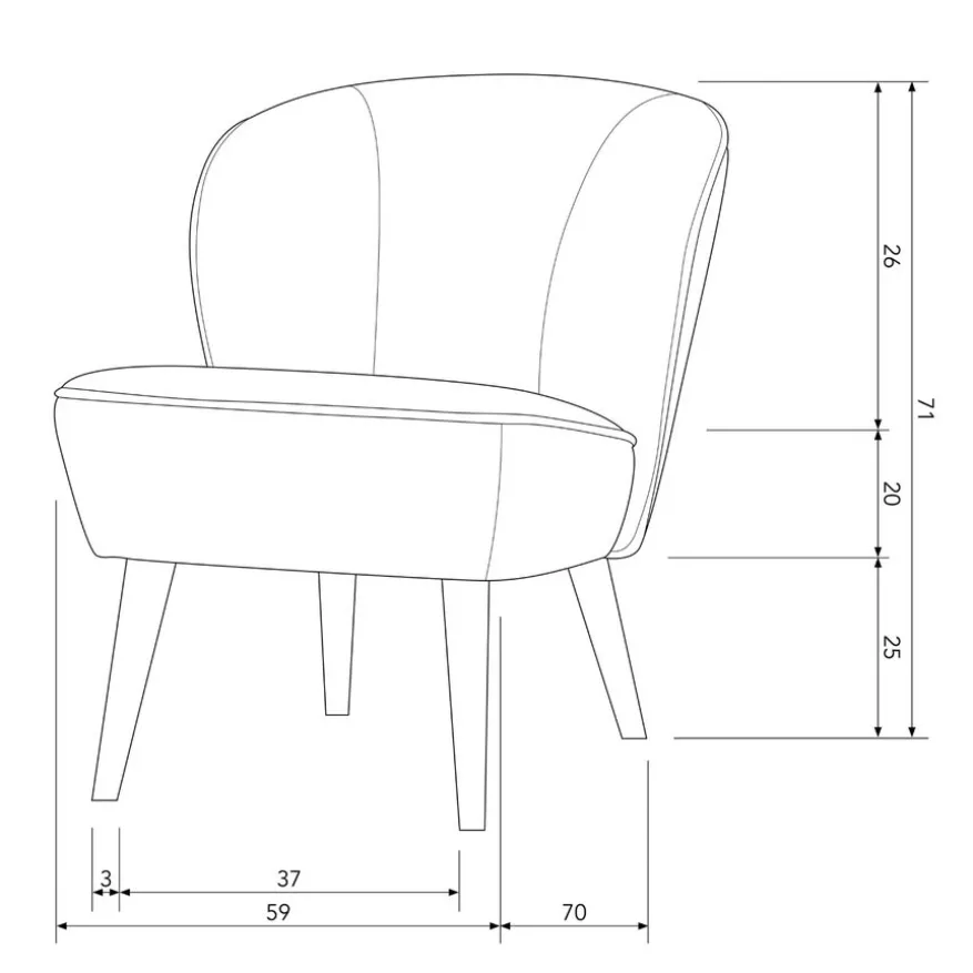 WOOOD Fauteuil Sara Oker