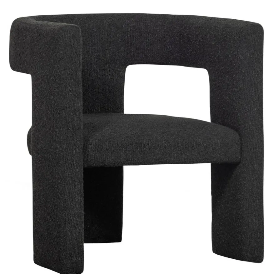 WOOOD Fauteuil Tiwa Donkergrijs