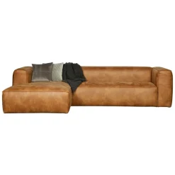 WOOOD Hoekbank Bean Links Cognac