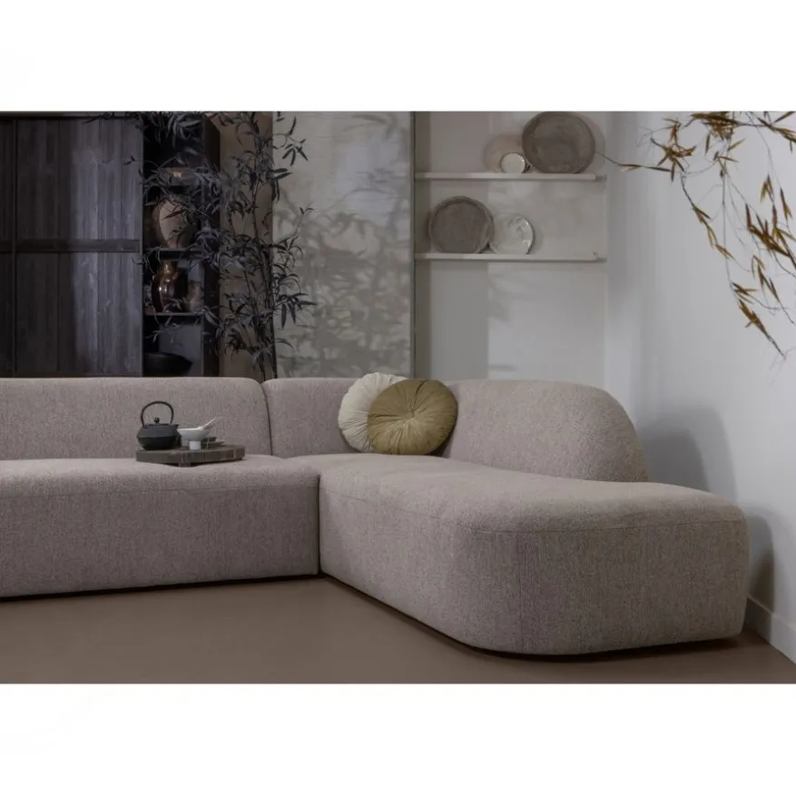 WOOOD Hoekbank Sloping Rechts Beige