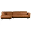 WOOOD Hoekbank Statement Links Cognac
