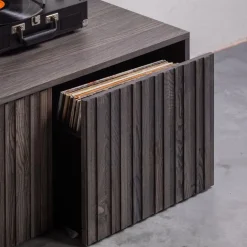 WOOOD Kistbank New Gravure Bruin - 88x50x40 cm