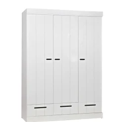 WOOOD Kledingkast Connect Wit - 140x195x53 cm