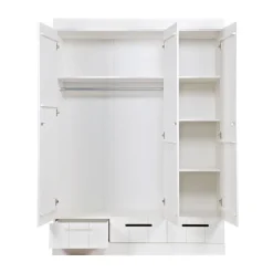WOOOD Kledingkast Connect Wit - 140x195x53 cm