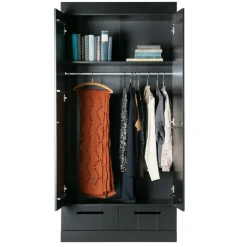 WOOOD Kledingkast Connect Zwart - 94x195x53 cm