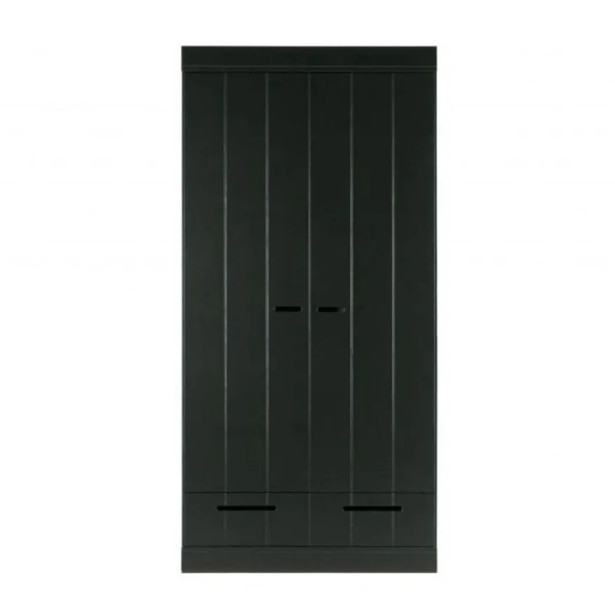 WOOOD Kledingkast Connect Zwart - 94x195x53 cm