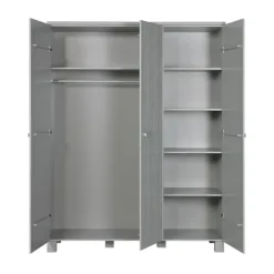 WOOOD Kledingkast Dennis Grijs - 158x202x55 cm