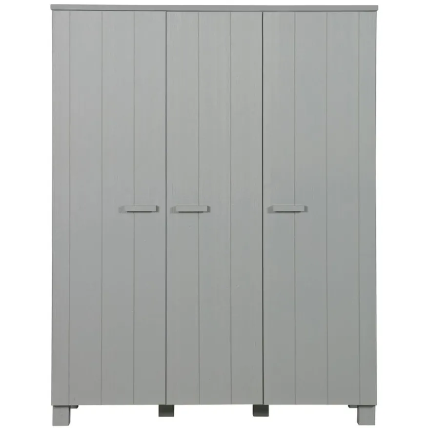 WOOOD Kledingkast Dennis Grijs - 158x202x55 cm