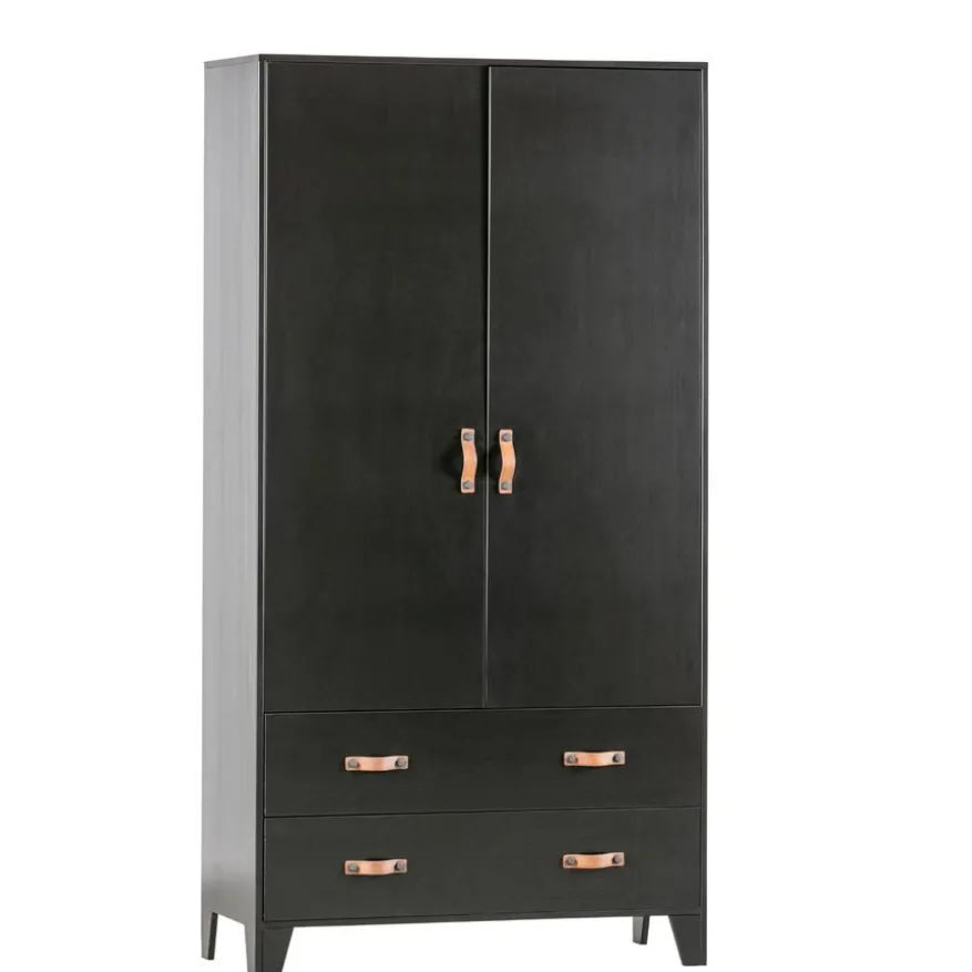 WOOOD Kledingkast Dian Zwart - 94x180x40 cm