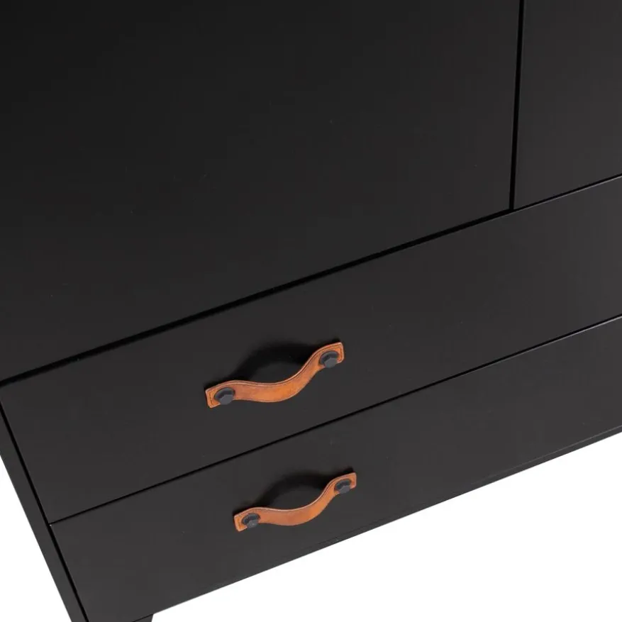 WOOOD Kledingkast Dian Zwart - 94x180x40 cm