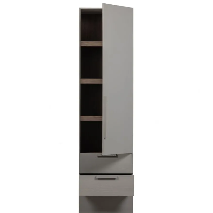 WOOOD Kledingkast Rens Grijs - 55x210x58 cm