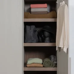 WOOOD Kledingkast Rens Grijs - 55x210x58 cm