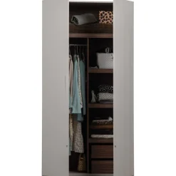 WOOOD Kledingkast Rens Grijs - 110x210x58 cm