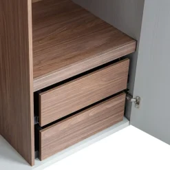 WOOOD Kledingkast Rens Grijs - 110x210x58 cm