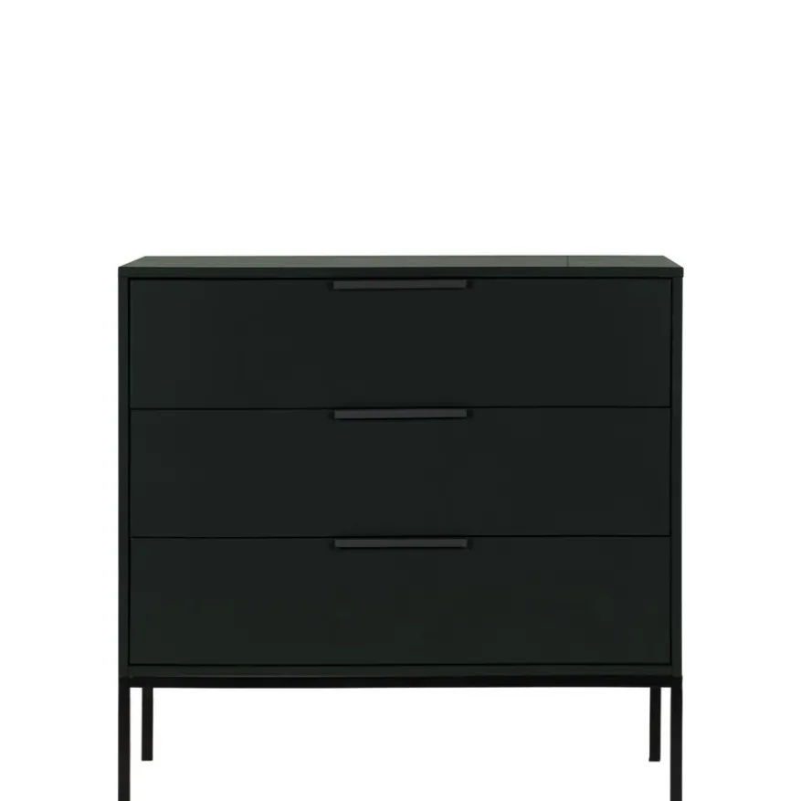 WOOOD Ladekast Adam Zwart - 94x93x52 cm