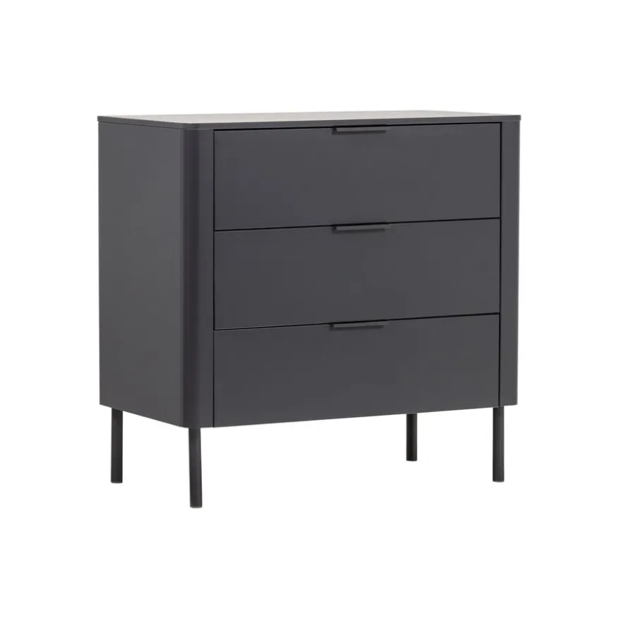WOOOD Ladekast Gunnar Zwart - 94x93x52 cm