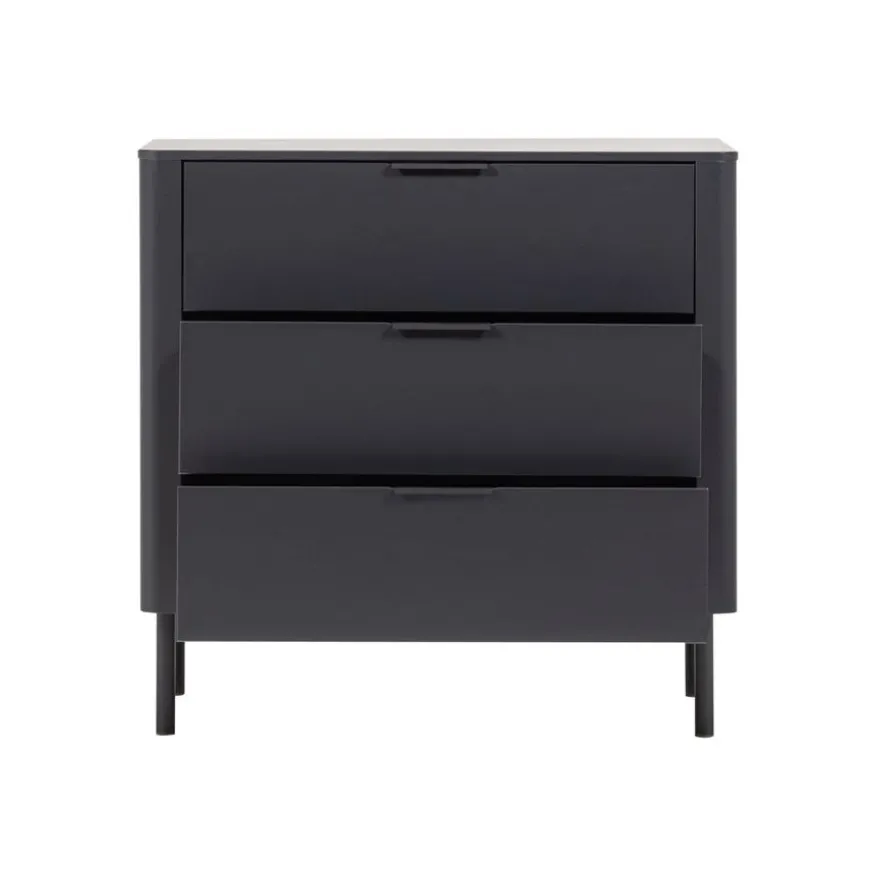 WOOOD Ladekast Gunnar Zwart - 94x93x52 cm
