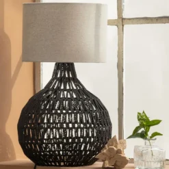 WOOOD Lampenvoet Macy Zwart - E27 - Ø 44 cm