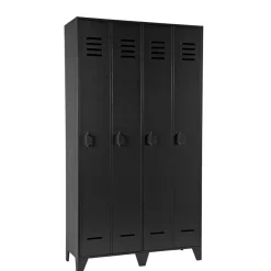 WOOOD Lockerkast Stijn Zwart - 103x187x40 cm