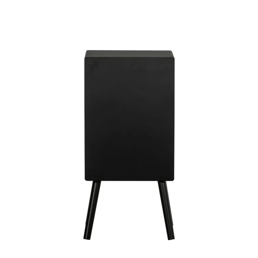 WOOOD Nachtkastje Ozzy Zwart - 36x75x30 cm