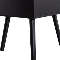 WOOOD Nachtkastje Ozzy Zwart - 36x75x30 cm