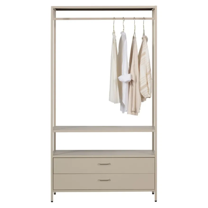 WOOOD Open Kledingkast Ferris Zand - 100x185x54 cm