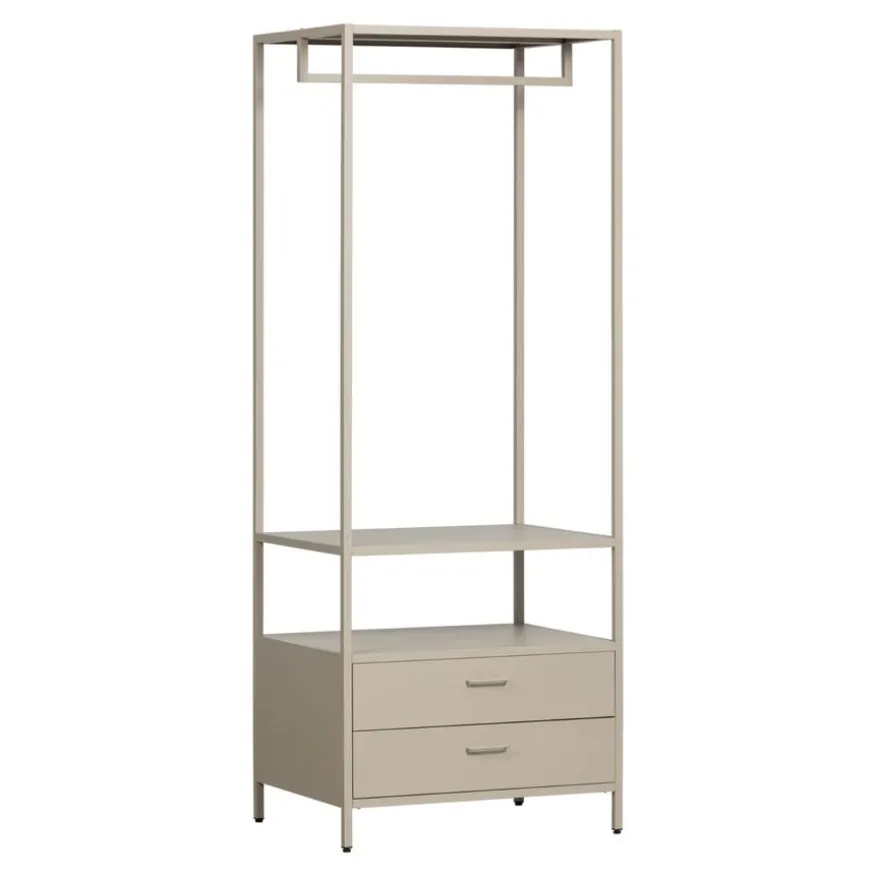 WOOOD Open Kledingkast Ferris Zand - 70x185x54 cm