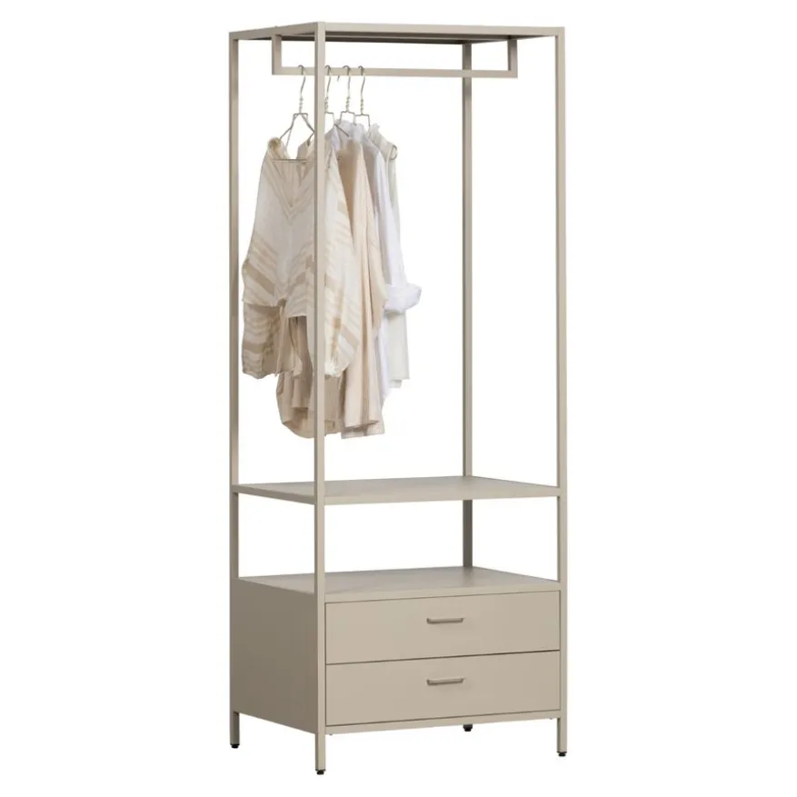 WOOOD Open Kledingkast Ferris Zand - 70x185x54 cm
