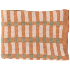 WOOOD Plaid Vola Groen / Oranje - 130x170 cm