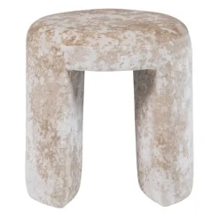 WOOOD Poef Charlie Beige - Ø 45 cm