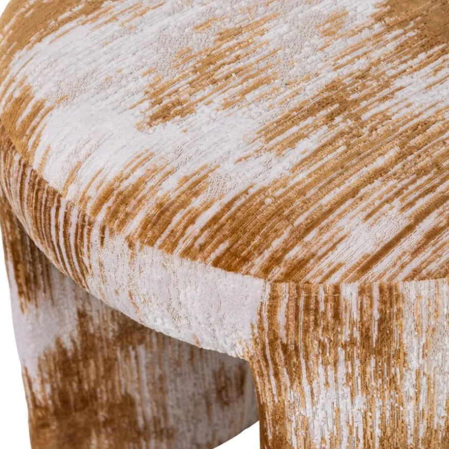 WOOOD Poef Charlie Karamelbruin - Ø 45 cm
