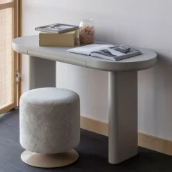 WOOOD Poef Islen Beige - Ø 39 cm